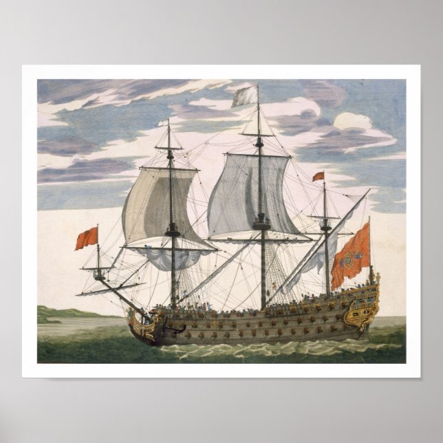 Poster British Navy : un navire de première classe qui su (Devant)