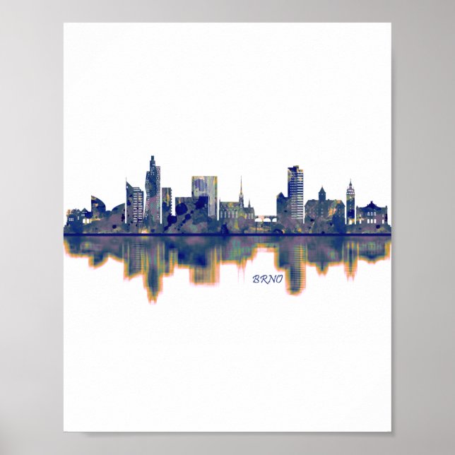 Poster Brno Skyline (Devant)