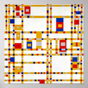 Poster Broadway Boogie Woogie Piet Mondrian