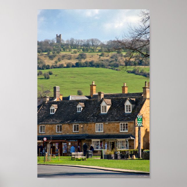 Poster Broadway Cotswolds Worcestershire Angleterre (Devant)