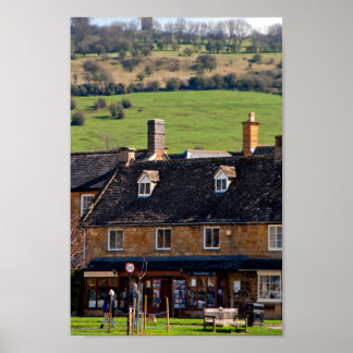 Poster Broadway Cotswolds Worcestershire Angleterre