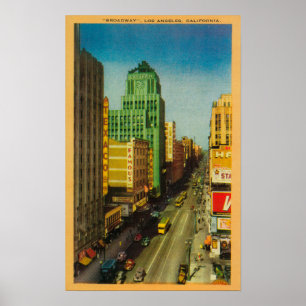 Poster Broadway Street à Los Angeles, CA
