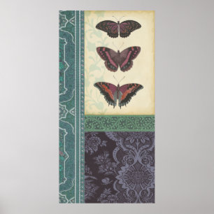 Poster Brocard décoratif de papillon par le studio de
