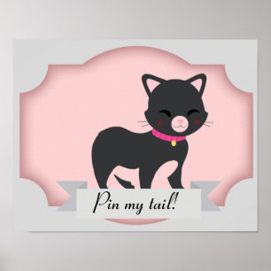 Poster broche de chat sur l'affiche