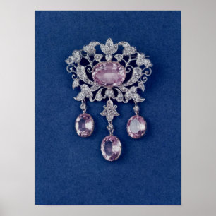 Poster Broche en forme de fleur, vers 1780