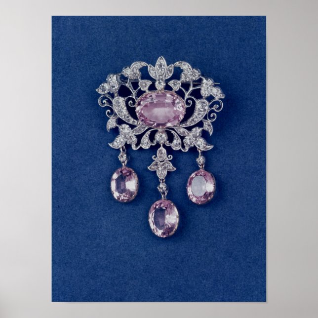 Poster Broche en forme de fleur, vers 1780 (Devant)