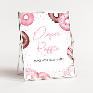 Poster Brochure Baby shower à couches roses