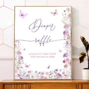 Poster Brochure Baby shower Papillon