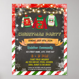 Poster Brochure de pull de Noël moche modifiable