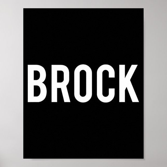 Poster Brock - Cool New Funny Name Fan Gift Tee  (Devant)
