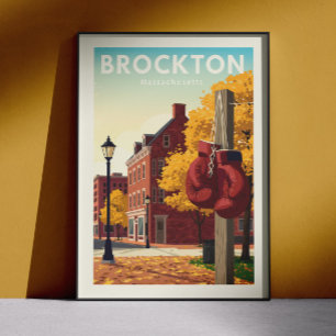 Poster Brockton Massachusetts vintage
