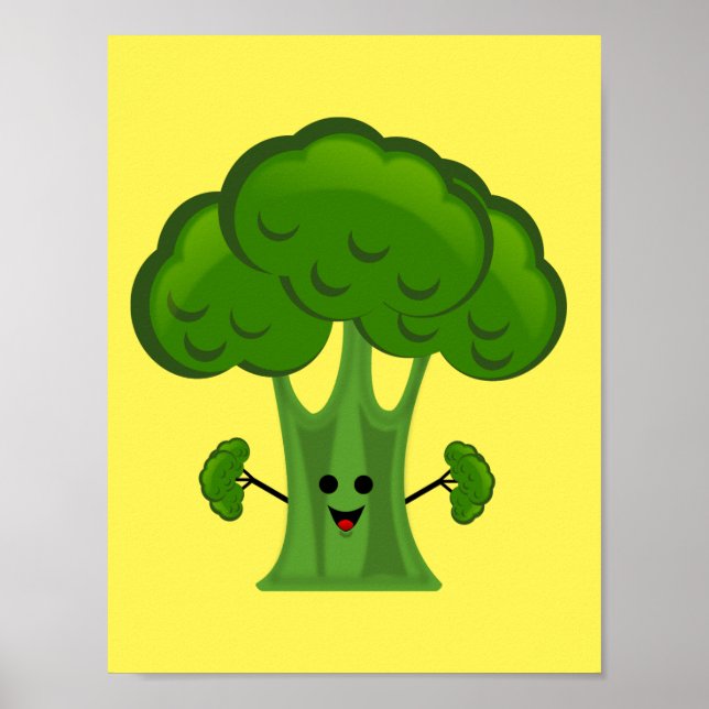 Poster Brocoli drôle (Devant)