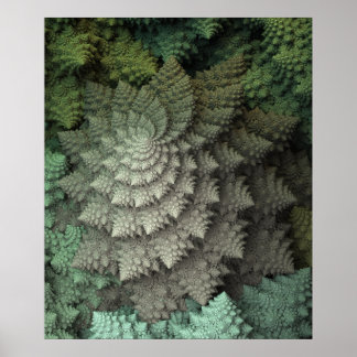 Poster Brocoli fractal 3D