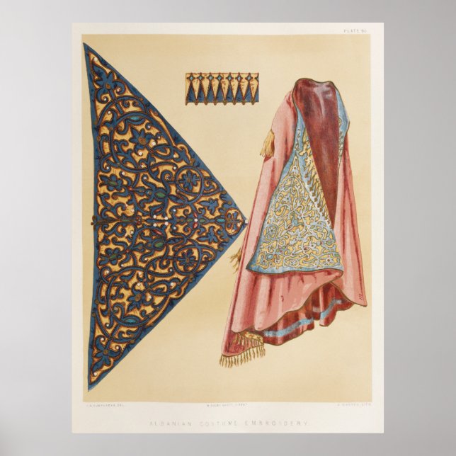 Poster Broderie de costume albanais de l'ar industriel (Devant)
