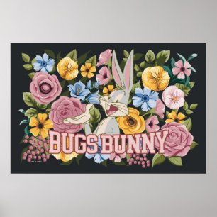 Poster Broderie graphique florale de BUGS BUNNY™