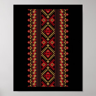 Poster Broderie Ukraine Vyshyvanka Imprimer Motif ethniqu