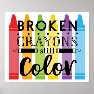 Poster Broken crayons still color