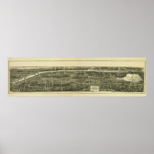 Poster Bronx NY, 1897 : Ancien imprimé