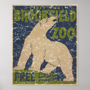 Poster Brookfield Zoo-Polar Bear en détresse