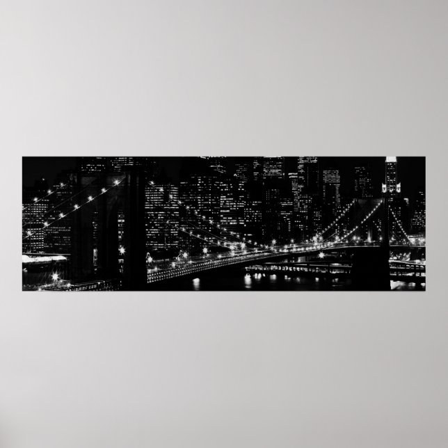 Poster Brooklyn Bridge New York (Devant)