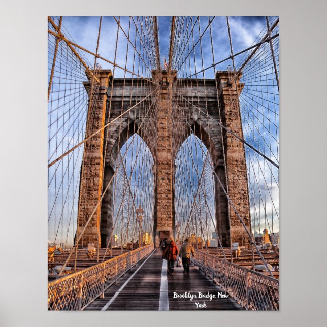 Poster Brooklyn Bridge, New York (Devant)