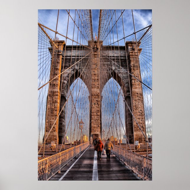 Poster Brooklyn Bridge New York City (Devant)