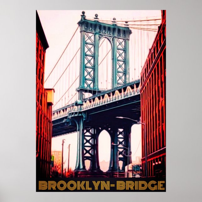 Poster Brooklyn Bridge Newyork (Devant)