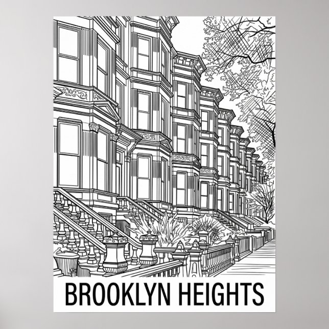 Poster Brooklyn Heights Brooklyn (Devant)