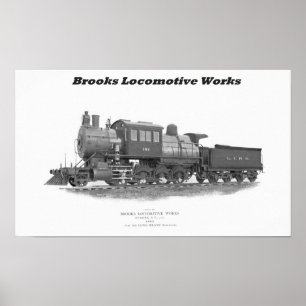 Poster Brooks Camelback Locomotive, Long Island Railroad