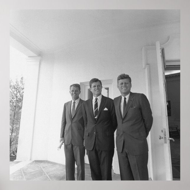 Poster Bros, président John Kennedy, Robert & Ted (Devant)