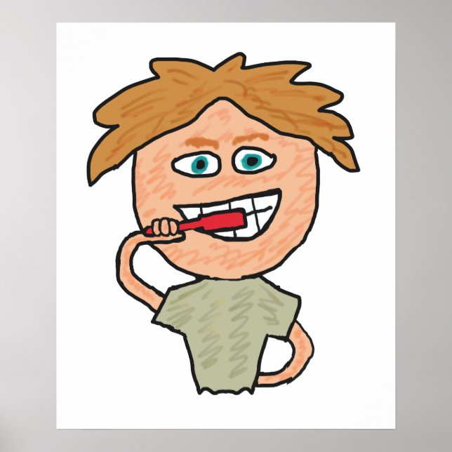 Poster Brossage des dents (Devant)