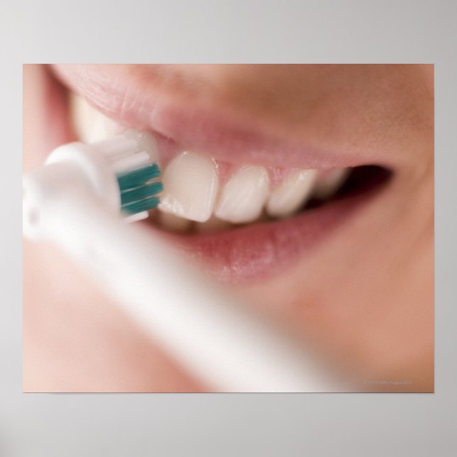 Poster Brosse à dents électrique. Ces appareils ont un mo (Devant)