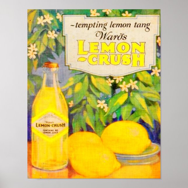 Poster Brosse au citron de Ward dans les années 1920 (Devant)