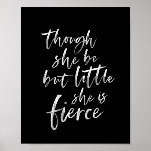 Poster Brosse Script Petit Mais Fierce William Shakespear
