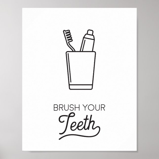 Poster Brosse tes dents (Devant)