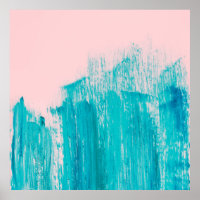 Brosses Turquoises lumineuses peintes sur Pastel P