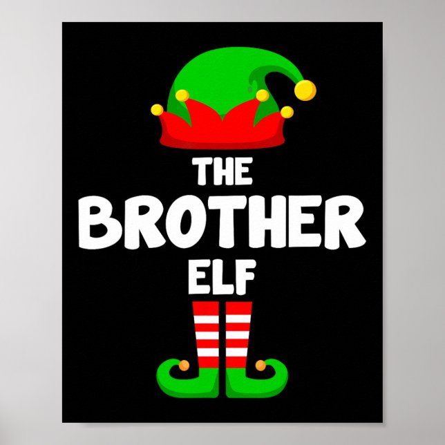 Poster Brother Elf drôle Noël Correspondant famille Pa (Devant)