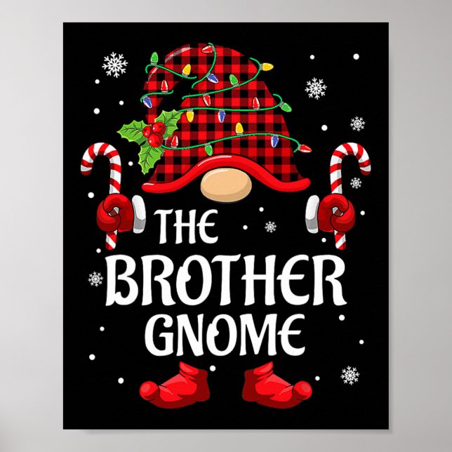 Poster Brother Gnome Matching Christmas Pjs For Family  (Devant)
