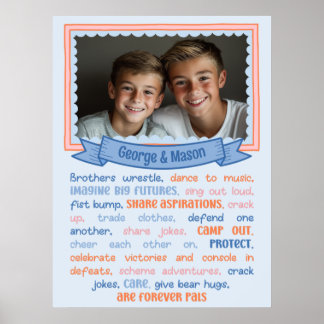 Poster Brothers Coeur toucher & sentimental Photo Imprime