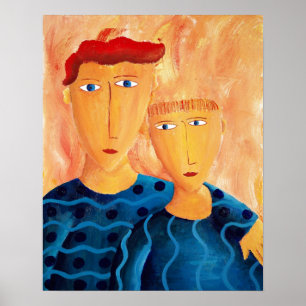 Poster Brothers Peinture contemporaine Art fine Imprimer