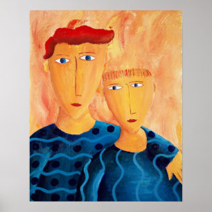 Poster Brothers Peinture contemporaine Art fine Imprimer