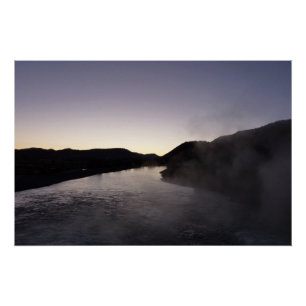 Poster Brouillard matinal sur la rivière Jackson à Grand