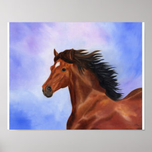 Poster Brown Andalusian horse print