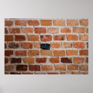 Poster Brown brick wall