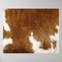 Poster Brown d'impression de vachette