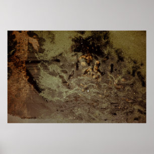 Poster Brown et noir abstrait