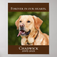 Brown moderne Ajouter photo Pet Memorial