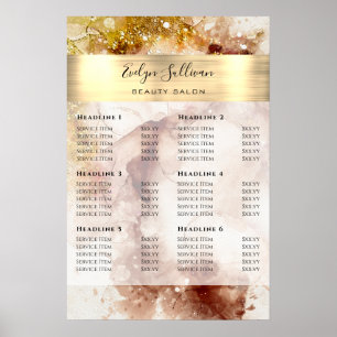 poster Brown or parties scintillant aquarelle prix