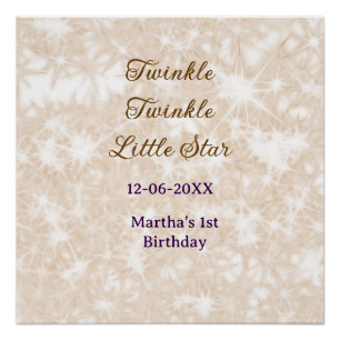Poster Brown paillettes scintille scintille petite étoile
