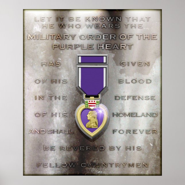 Poster Brown Stone "PURPLE HEART" (Devant)